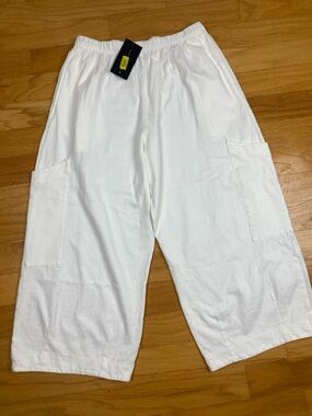NWT Bryn Walker White 100% Cotton PASHA Pant Size M MSRP $128